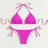 Damen Sexy Bikini Set Neckholder String Tie Side Zweiteiliger Badeanzug Mini Triangle