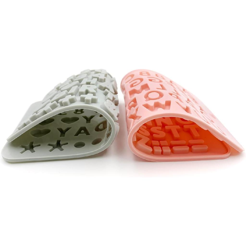 2PCS Reble Silicone Letter & Number Molds | Non-Stick Baking Tools for Chocolate, Cake, Soap | Dishwasher & Oven Safe (-40°C To 230°C)