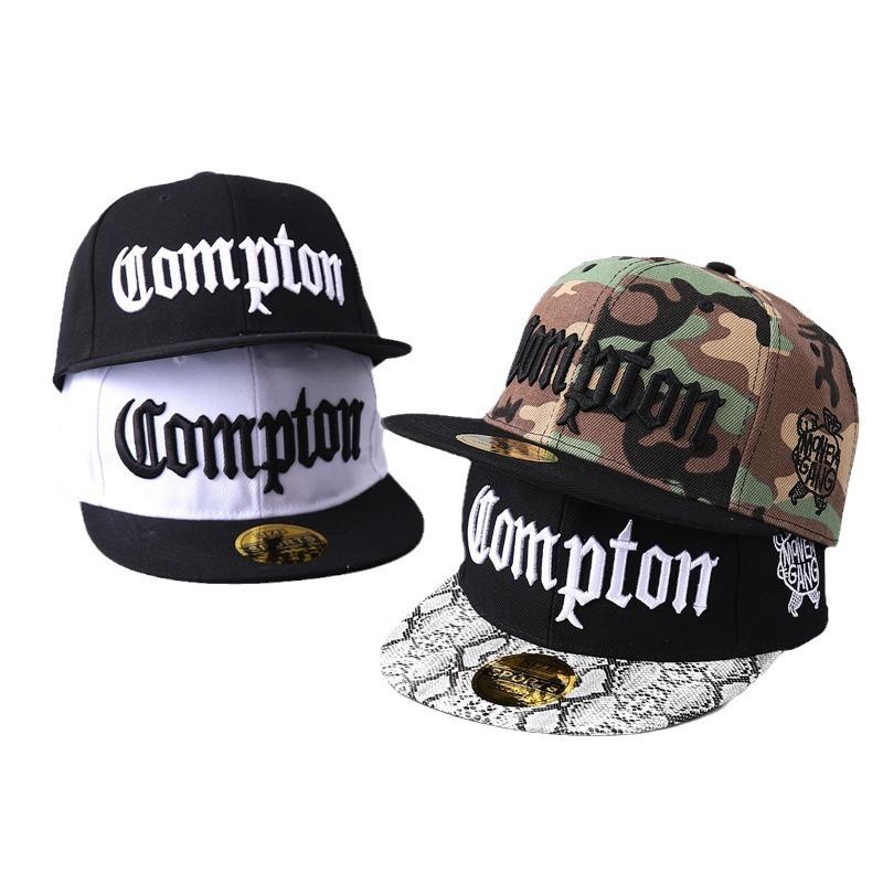 hot-selling European and American Compton baseball caps Korean version of personalized hip-hop flat-brimmed camouflage hats Factory spot batch