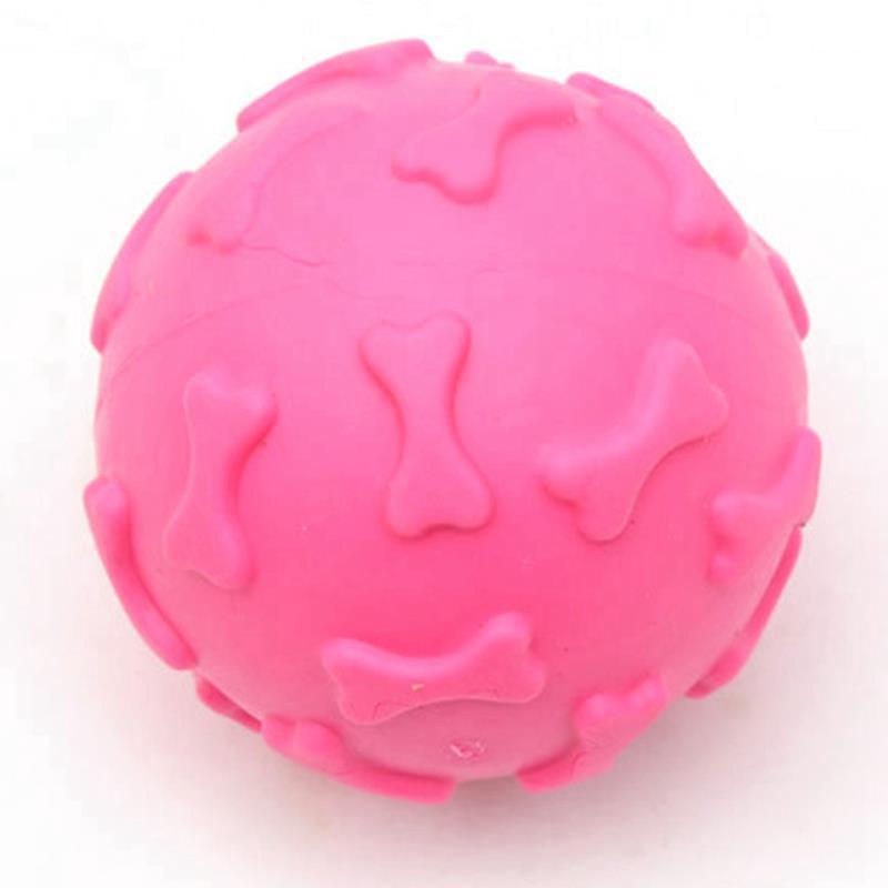 Rubber Squeaky Dog Ball Creative Funny Dog Bite Ball Pet Chew Ball Toy Bite Resistant Ball Pet Chew Squeaky Toy Random Color