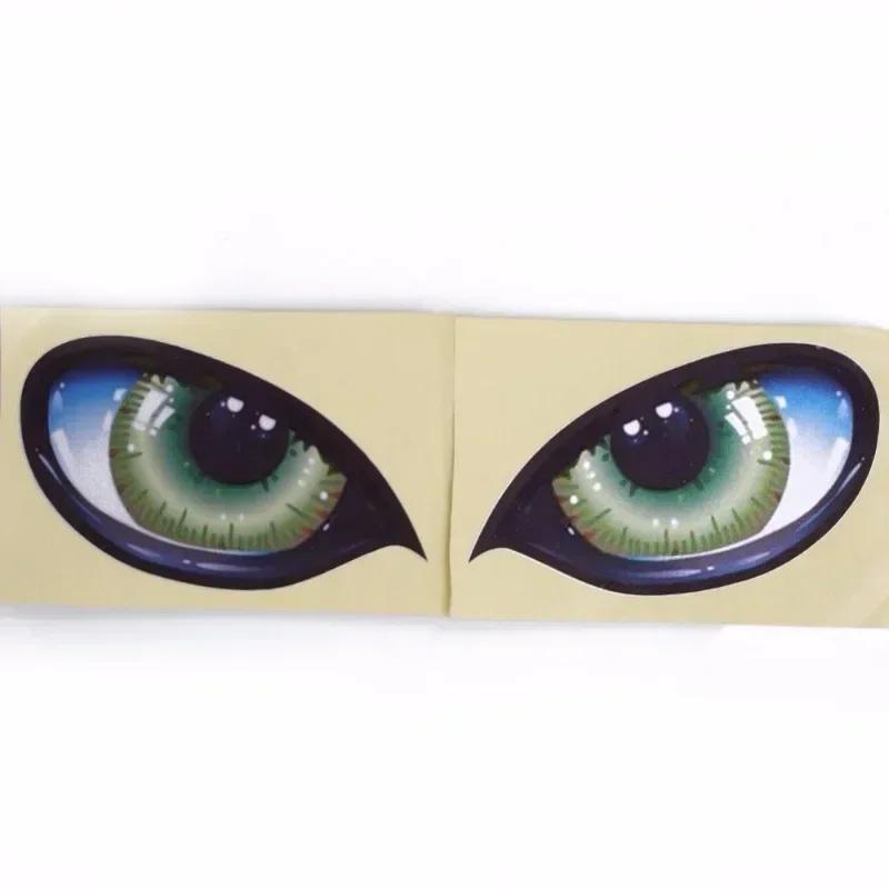 Motorcycle eye stickers 3D Stereo Reflective Cat Eyes Car Sticker Creative Rearview Mirror Decal Universal Eyes Car Stickers