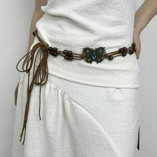 Bohemian Tassel Woven Belt - Women's Casual Exotic Korean Style Waist Ornament