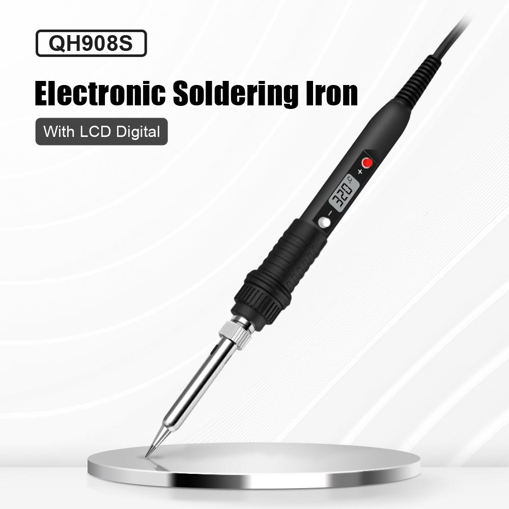 JCD 80W Soldering Iron Sponge Professional Tin Electric Bread Adjustable Temperature 220V Lead-free Welding Repair Tools