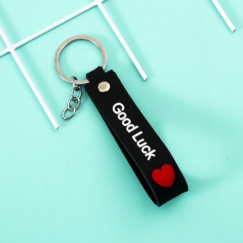 Bonbonfarbe Viel Glück Herz Schlüsselanhänger & Lanyard Anhänger