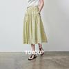 Women's French Retro Polka Dot Lyocell A-Line Midi Skirt