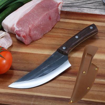 Geschmiedetes Ausbeinmesser, Häutungsmesser, Fleischerbeil, professionelles Metzgermesser aus Edelstahl, Küchenmesser