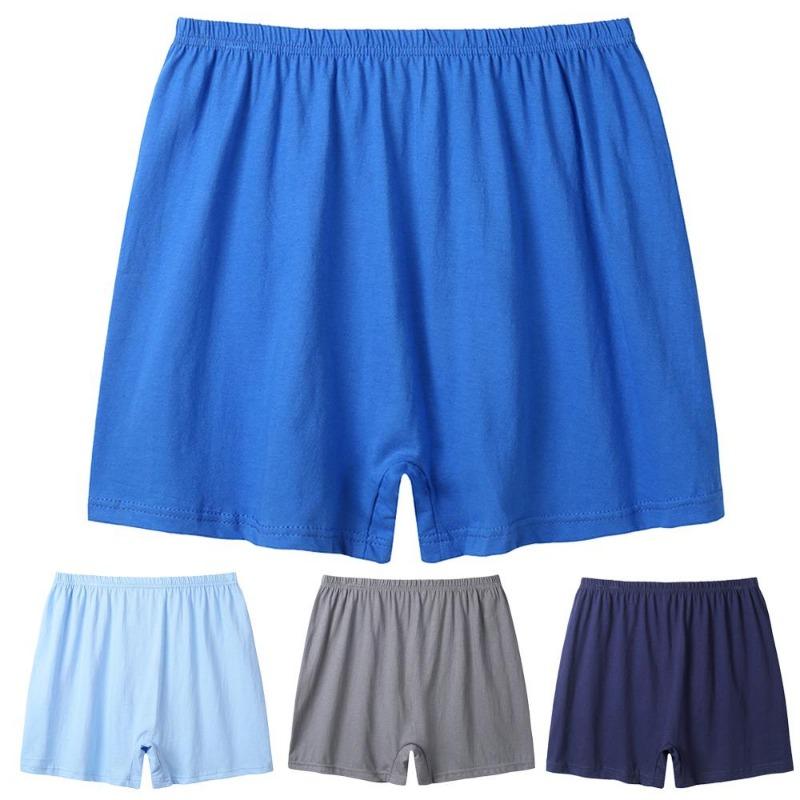 Pánské boxerky Jednobarevné klasické bavlněné spodní prádlo Pohodlné prodyšné rohové kalhoty