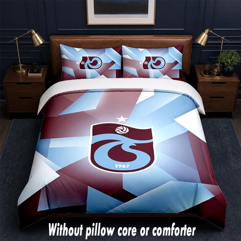 Trabzonspor FC Design Bed Bedding Set 1 Duvet Cover + 2 Pillowcases Soft Breathable Household Bed Linens