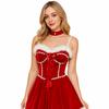 Sexy Gold Velvet Christmas Dress Santa Hat with Cloak Christmas Perform Costume Santa Claus Fancy Party Dress Xmas Suit