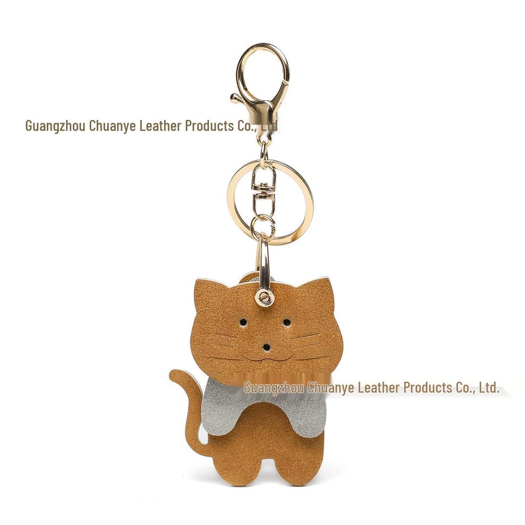 Adorable Kitten Leather Keychain & Bag Charm