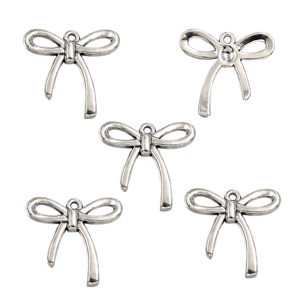 23 Styles Bowknot DIY Alloy Hollow Pendant Charm for Handmade Necklace & Bracelet