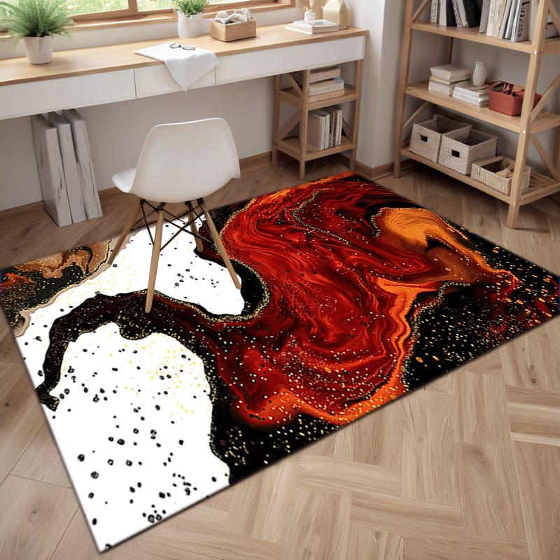 1 Stück Teppich mit Marmorstruktur für Wohnzimmer, Schlafzimmer, Heim-Sofa-Dekoration, rutschfeste Bodenmatte
