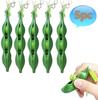 5pcs Fidget Toys Pack Portachiavi Decompression Edamame Toys Squishy Squeeze Peas Beans Keychain Cute Stress Adult Toy Key chain