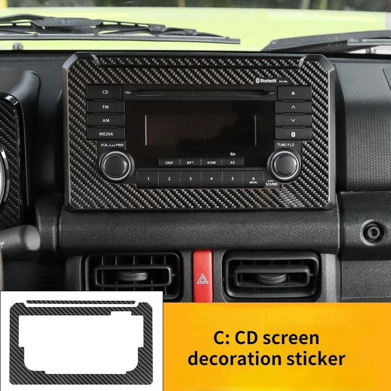 

For Suzuki Jimny 2019-2024 Accessories Central Control Dashboard Display Decoration Soft Carbon Fiber Interior Modification