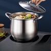 Large Stainless Steel Stock High Pot - Ideal for Soups, Stews, and More - Durable, Easy To Clean - Essential Kitchen Gadget LIJI