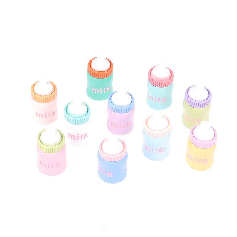 2Pcs Baby Dolls Feeding Bottle Magic Dummy Pacifiers Milk Bottle For Doll House Feeding Diy Accessories