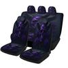 Fit Purple Gothic Flower & Skull Car Seat Covers Set For Most Vehicles - Heavy-Duty Full For 2 Front/Rear Seats (Driver/Passenge