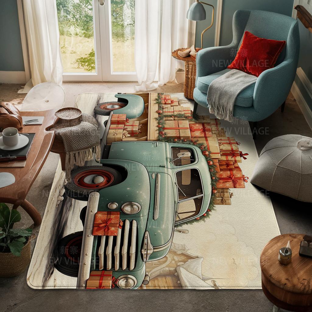

Non Slip Christmas House Entrance Carpet Water Absorption Bathroom Rugs for Home Door Mat Living Room Winter Decor 400mmx600mm