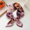 Versatile Women's Silk Cotton Linen Scarf: Fashionable Square Neck Accessory for Spring To Autumn