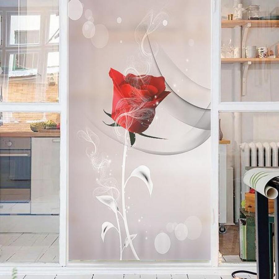 Autocolante de sticlă pentru baie Bai translucid Opac Anti-transparent Fereastră de balcon Opac Film de sticlă mată Anti-peep