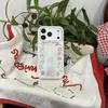 Festive Cute Cartoon White Sparkly Christmas Po Frame Phone Case for iPhone 17 16 15 14 11 12 13 Pro Max Plus Back Cover