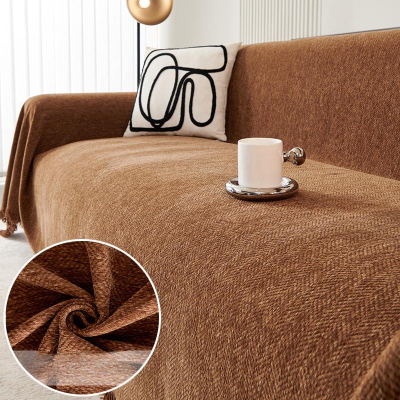 

Универсальный чехол из синели с узором «елочка», четырехсезонный универсальный чехол для дивана, ткань для полотенец, высококачественная диванная подушка, универсальное покрывало с полным покрытием 180*300