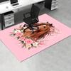 1pc Horse, Floral, Pink Office Carpet Soft Polyester Entrance Carpet Washable Non slip Machine Washa