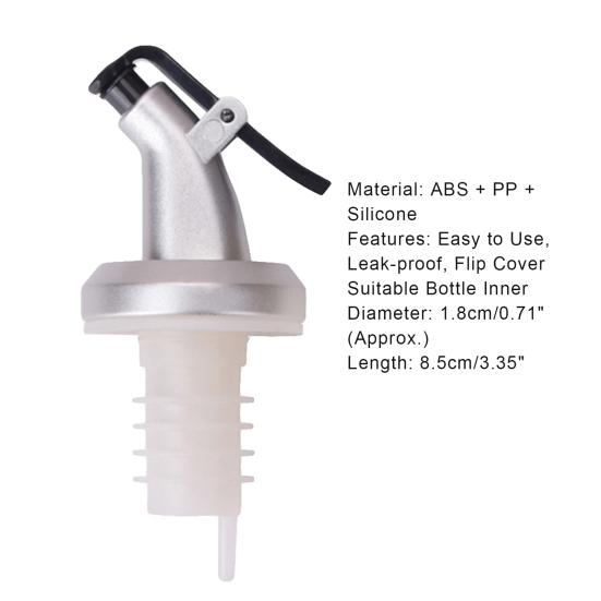 Oil Bottle Pourer Lightweight Safe ABS Vinegar Bottle Flip Cap Stopper Sauce Vinegar Liquor Pourer