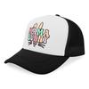 Mama Bunny Easter Trucker Hat Retro Pastel Graphic Mesh Baseball Cap Unisex Adult Gift
