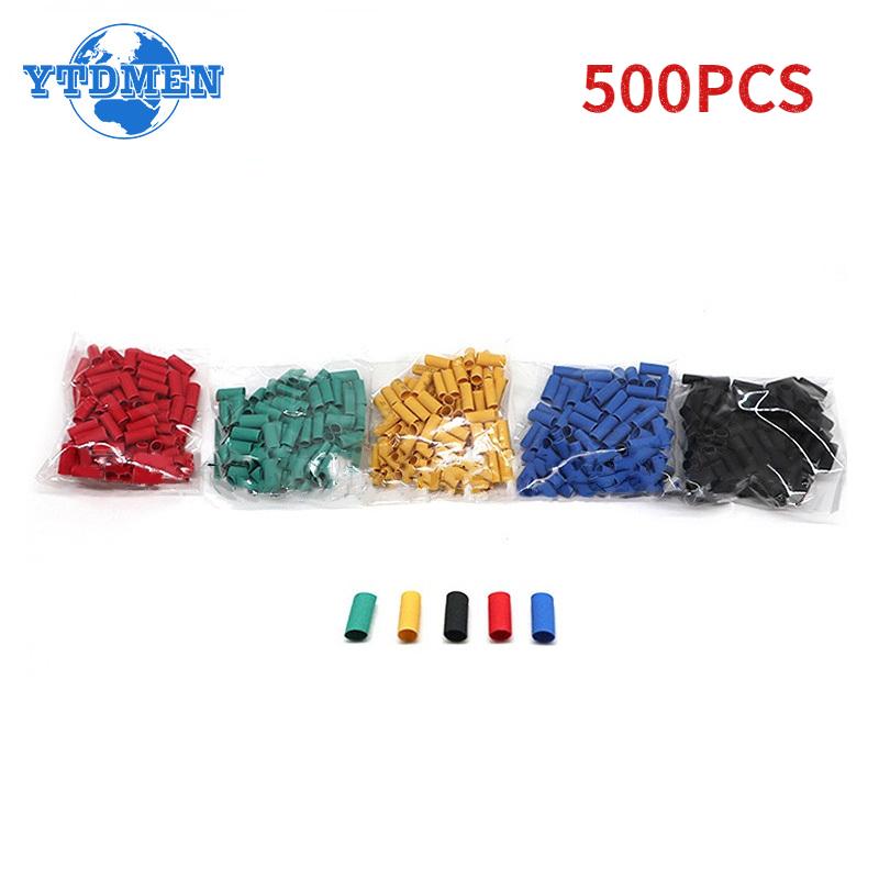 500PCS Heat Shrink Wrapping Insulation Thermoresistant Tube Kit 2:1 Electrical Connector Wire Cable Heat Shrink Tube Waterproof