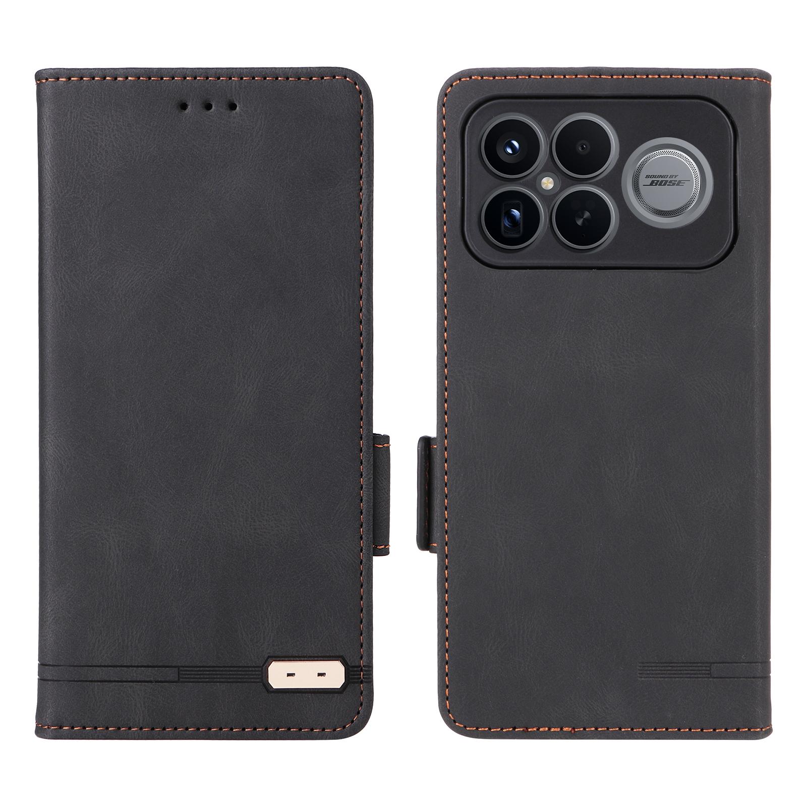 Для Xiaomi Redmi K90 Pro Max 5G / Poco F8 Ultra Чехол-бумажник из кожи, книжка с декоративной фурнитурой