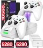 Fosmon Dual 2 Max Charging Stand for Xbox Series Xbox S Elite Place and Charge Charge Two Controllers 2200mAh Rechargeable LED Fast Charging Stand X/S