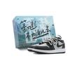 Air Jordan 1 Low Abrasion Resistant Cushioning Low Top Vintage Basketball Shoes Men's Black Gray 553558-132(Team44-)