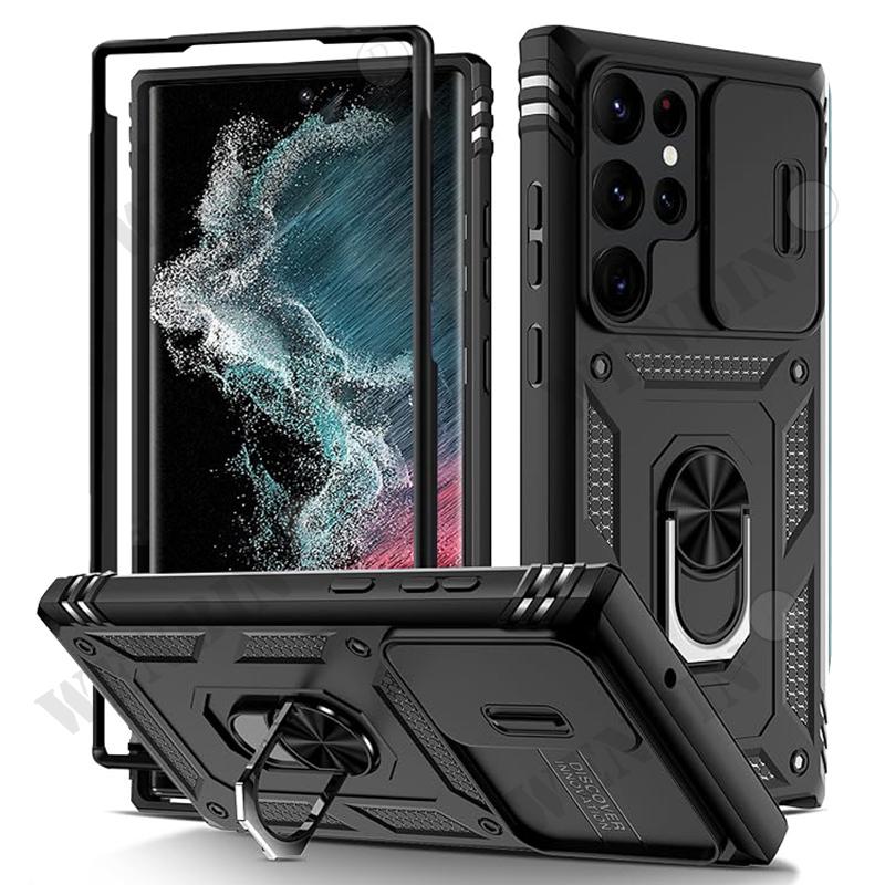 Pouzdro Pro Samsung S24 S23 Ultra S22 S21 FE A54 A53 A34 A33 A15 A14 A13 A24 A25 Odolné s 360° stojánkem a krytem kamery