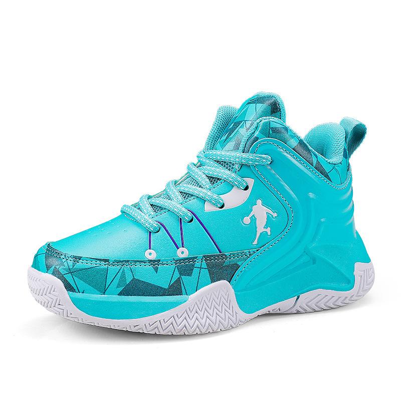2025 New Leather Boys Shoes Spring and Autumn Breathable Children's Basketball Shoes Sports Shoes Medium Older Boys Shoes