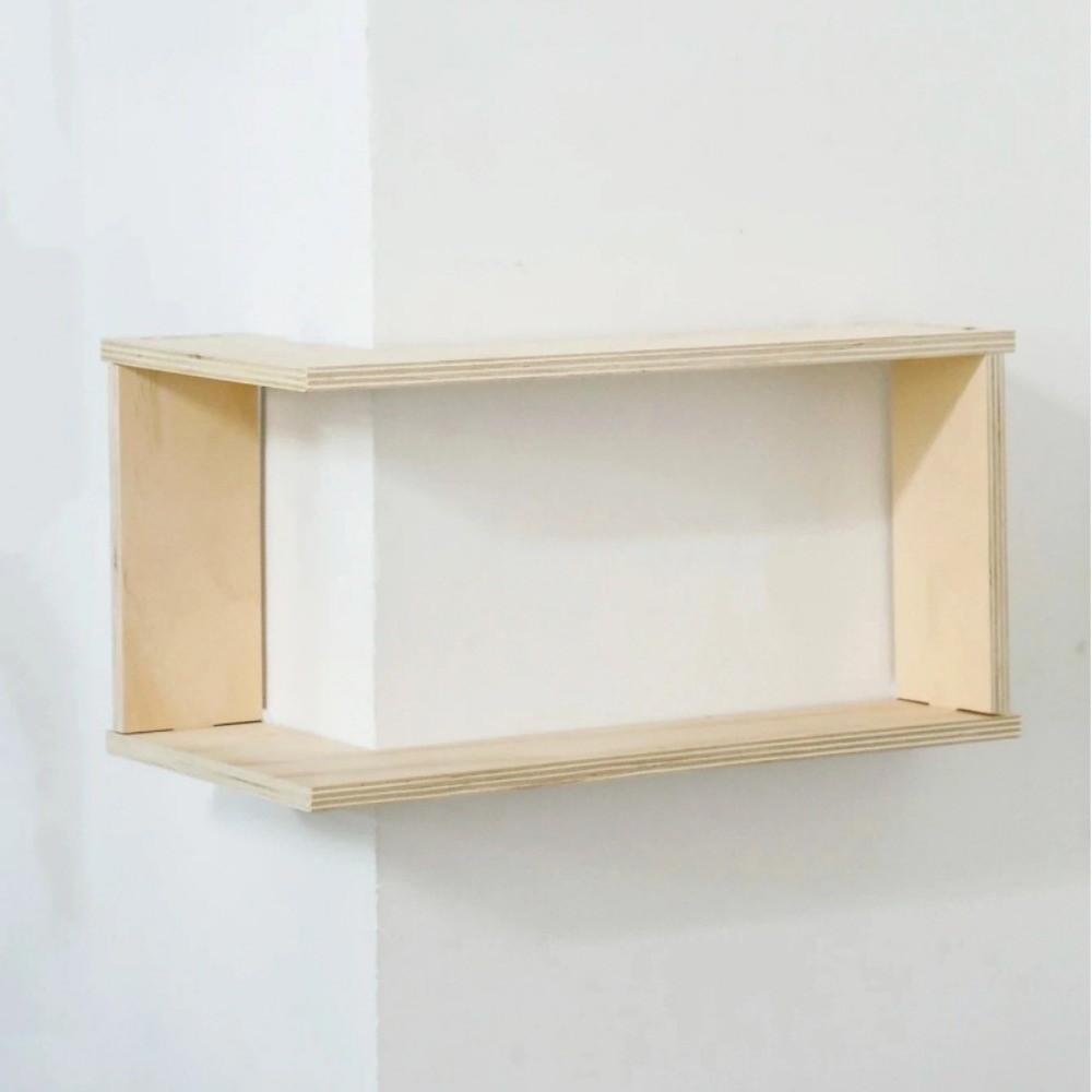 Wooden Corner Floating Shelves Double-layer Flower Pots Shelves  For Living Room Bedroom