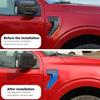 Blue Front Fender Side Vent Cover Trim Bezels For Ford F150 2021-22 Accessories
