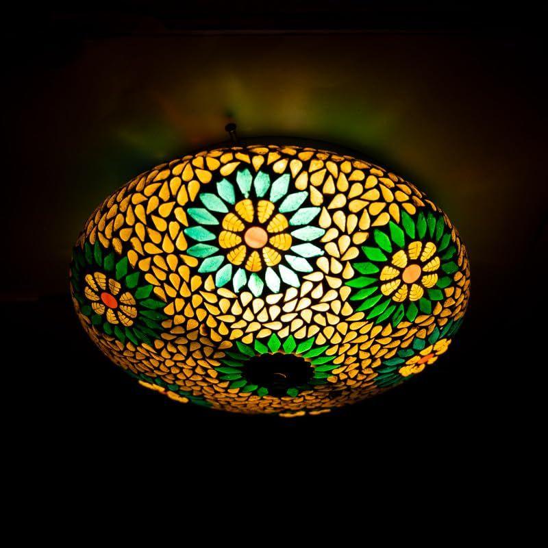 

Handcrafted Decorative Glass Mosaic Table Lamp for Home Décor | Multicolour