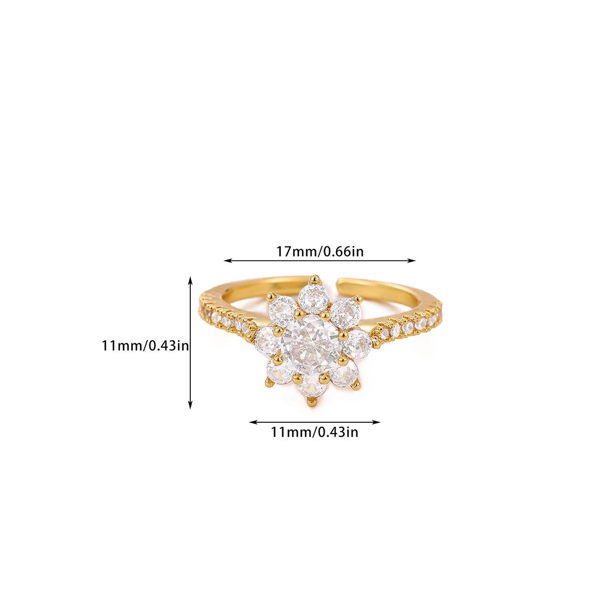 

European & American Luxury Zircon Open Ring - Unique Design for Women