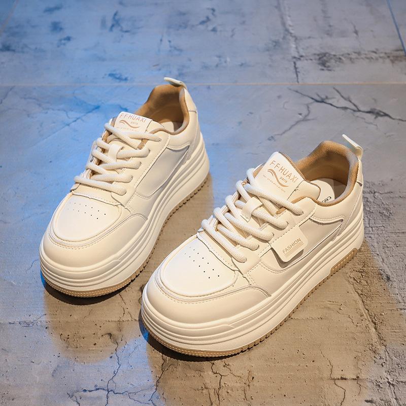 

Little white shoes women s winter new velvet shoes versatile thick baseplate shoes casual shoes muffin sneakers 40 бежевый