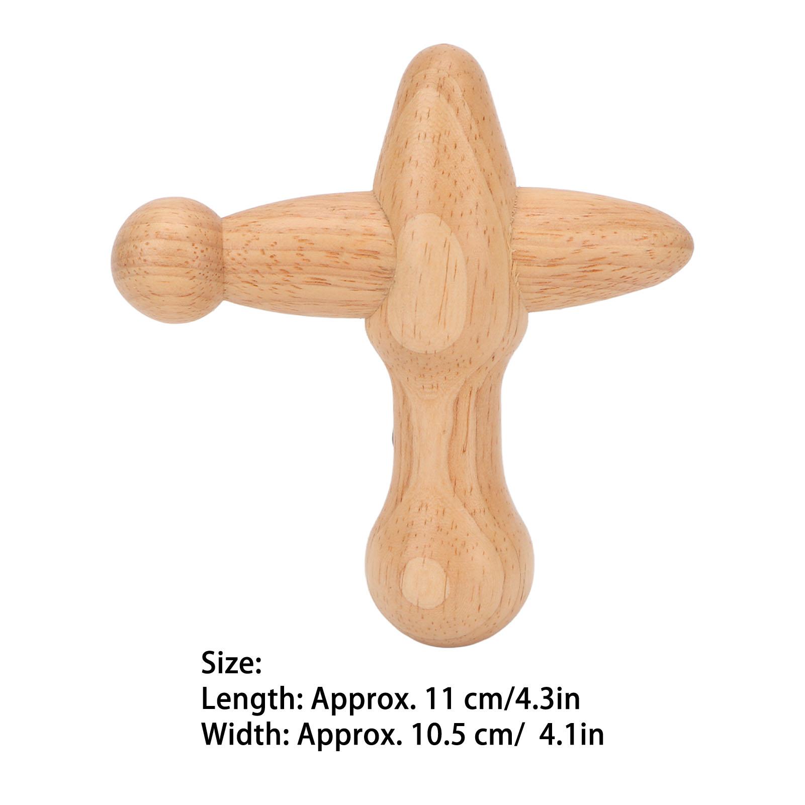 

Pressure Point Massager Tool Shaped Boost Metabolism Lymphatic Drainage Relaxes Muscles Wooden Massage Tool