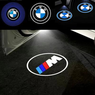 2P Car Door LED Welcome Lamp Is Suitable for BMW Mx1x3x5x7x6 Logo Projection Wireless Automatic Induction Projection Badge Lamp.