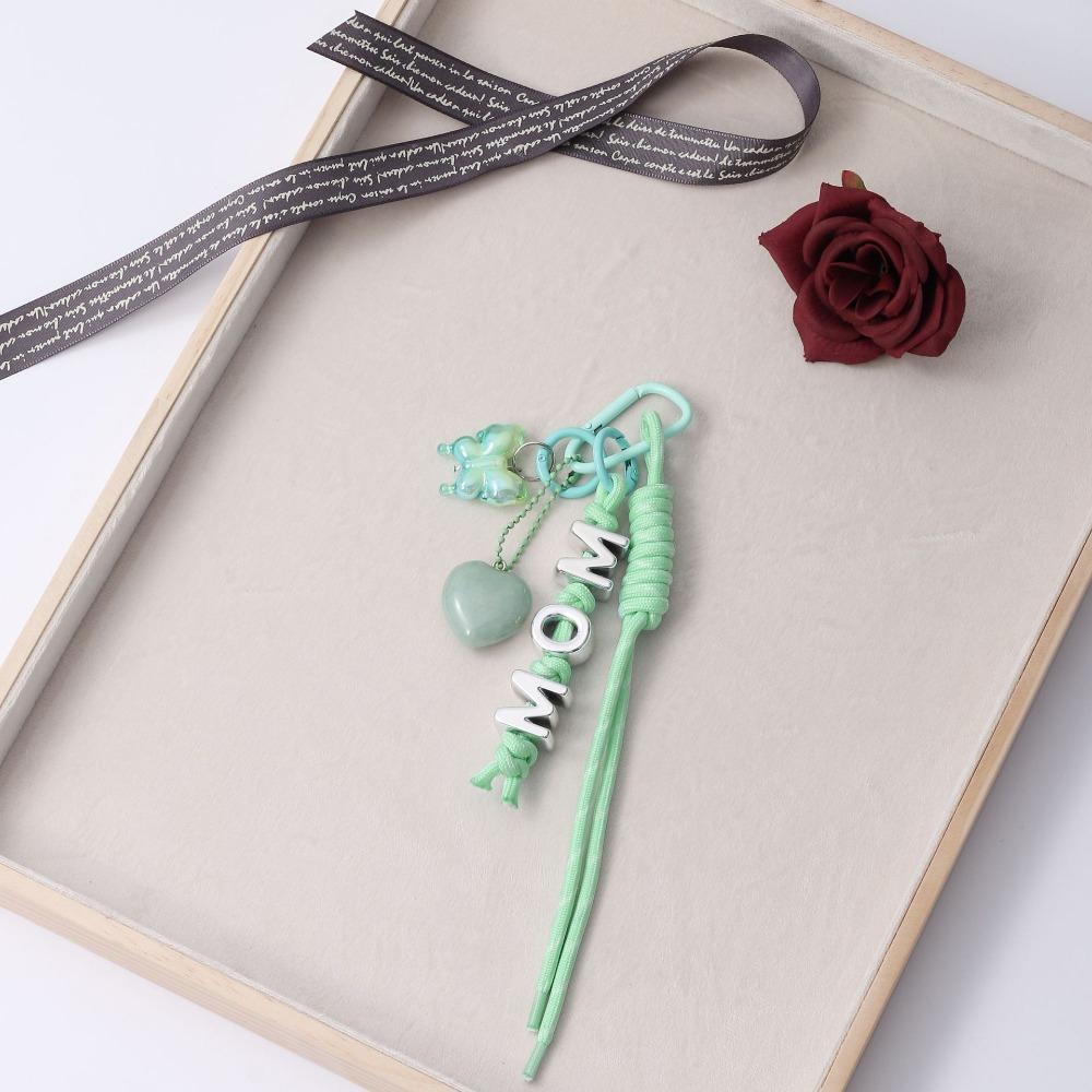 

Плетеный шнур Плетеный шнур Брелки для ключей автомобиля Блокировка цвета Брелок с английской буквой Детские подарки зелёный