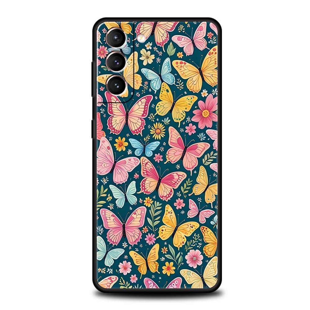 Butterfly Design Phone Case Cover for Samsung Galaxy S26 S25 S24 S23 S22 S20 S21 FE Ultra S25 Edge Plus 5G Soft TPU Shell Fundas