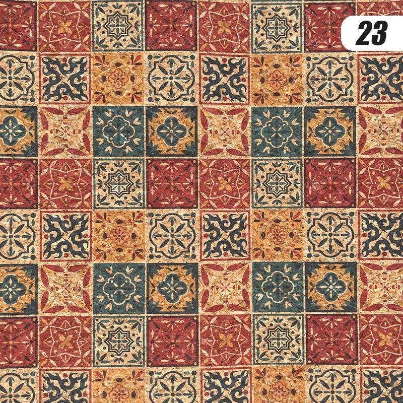 100X135Cm Cortiça Estampada Tecido de Couro de Cortiça Natural Costura DIY Cor Carvalho Tecido Casa Sofá Carro Bolsa Decoração Material Grão de Madeira Artesanato