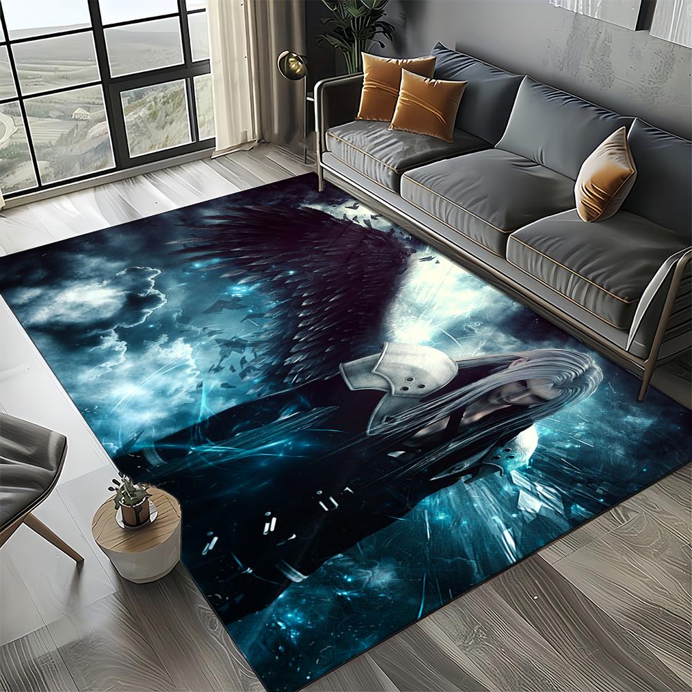 27 Style New Sephiroth Final Fantasy Games Cloud Tifa Aerith Carpet Rug for Living Room Bedroom Home Sofa,Kid Non-slip Floor Mat