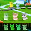 10/20pcs Luminous Resin Foxes with 6 Colors Small Animal Figurines Micro Landscape for DIY Crafts Home and Garden Decorations