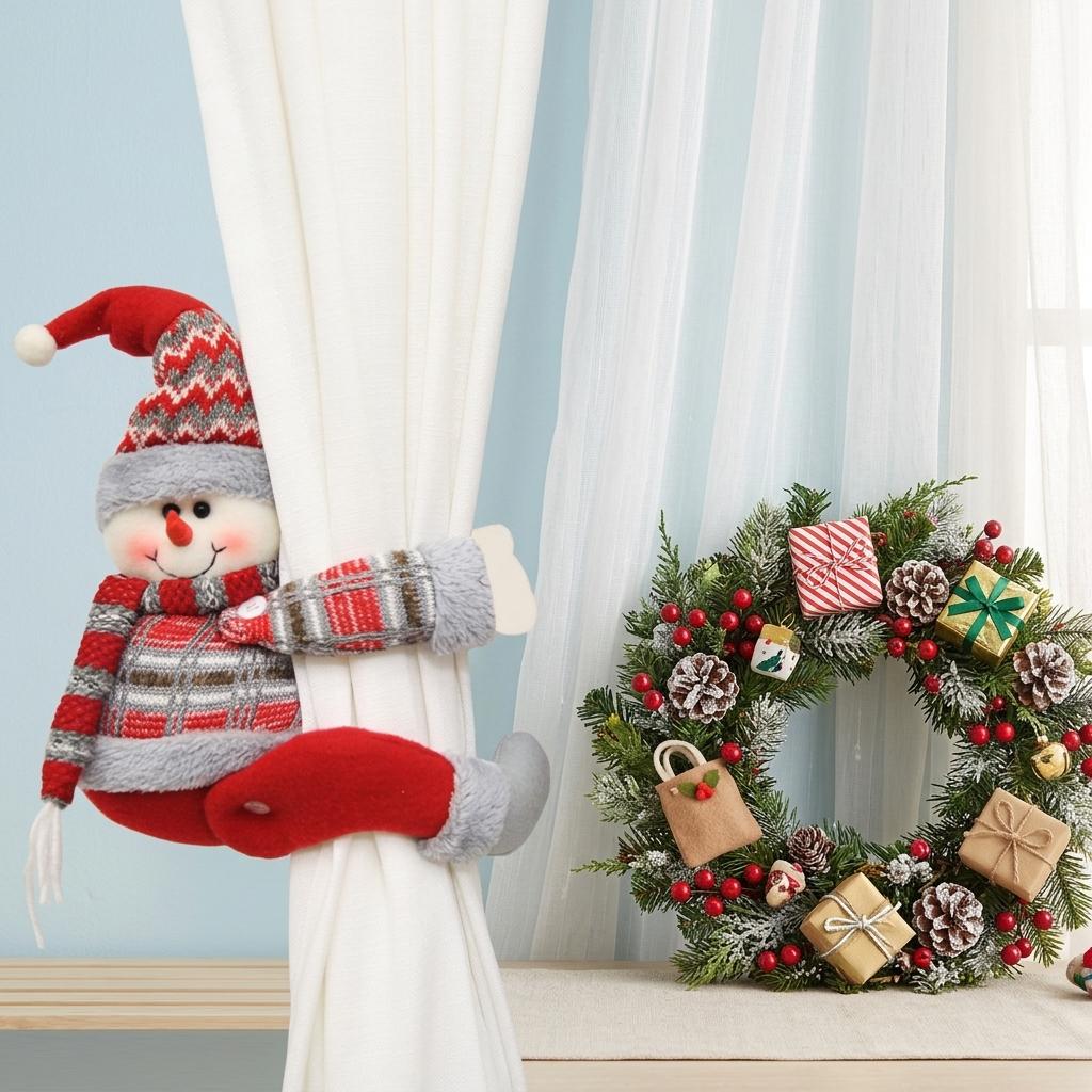 Creative Curtain Tiebacks Cartoon Doll Christmas Ornaments European-American Country Style Hotel Decorative Curtain Clasp
