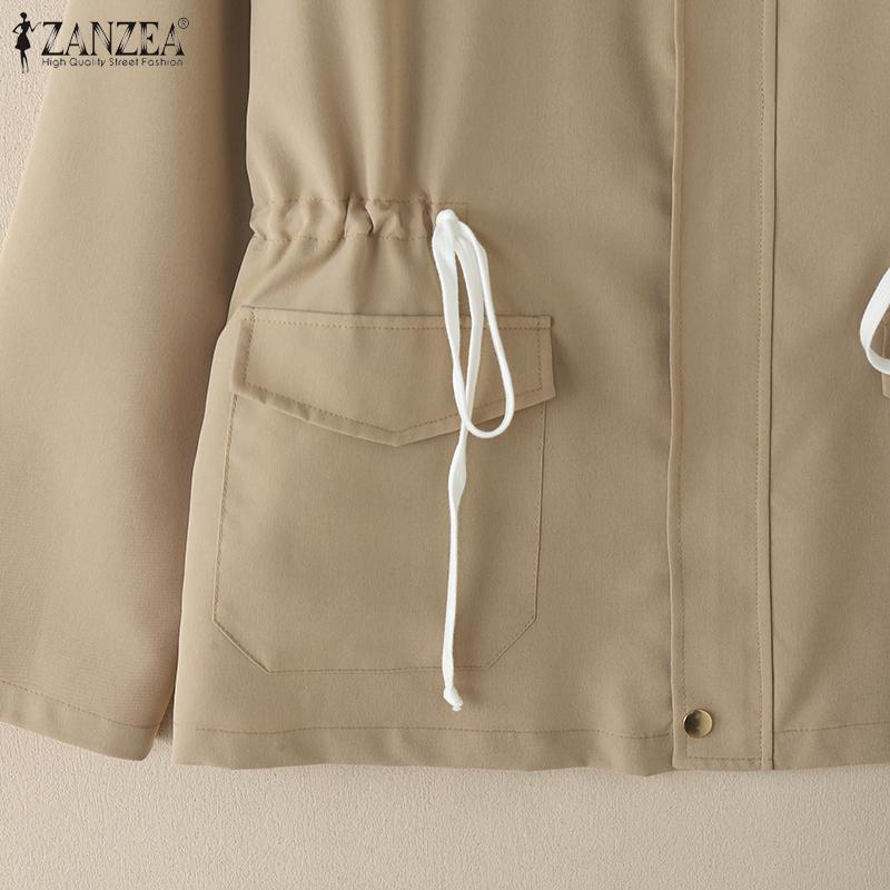 ZANZEA Womens Casual Long Sleeve Autumn Thin Cardigan Jackets