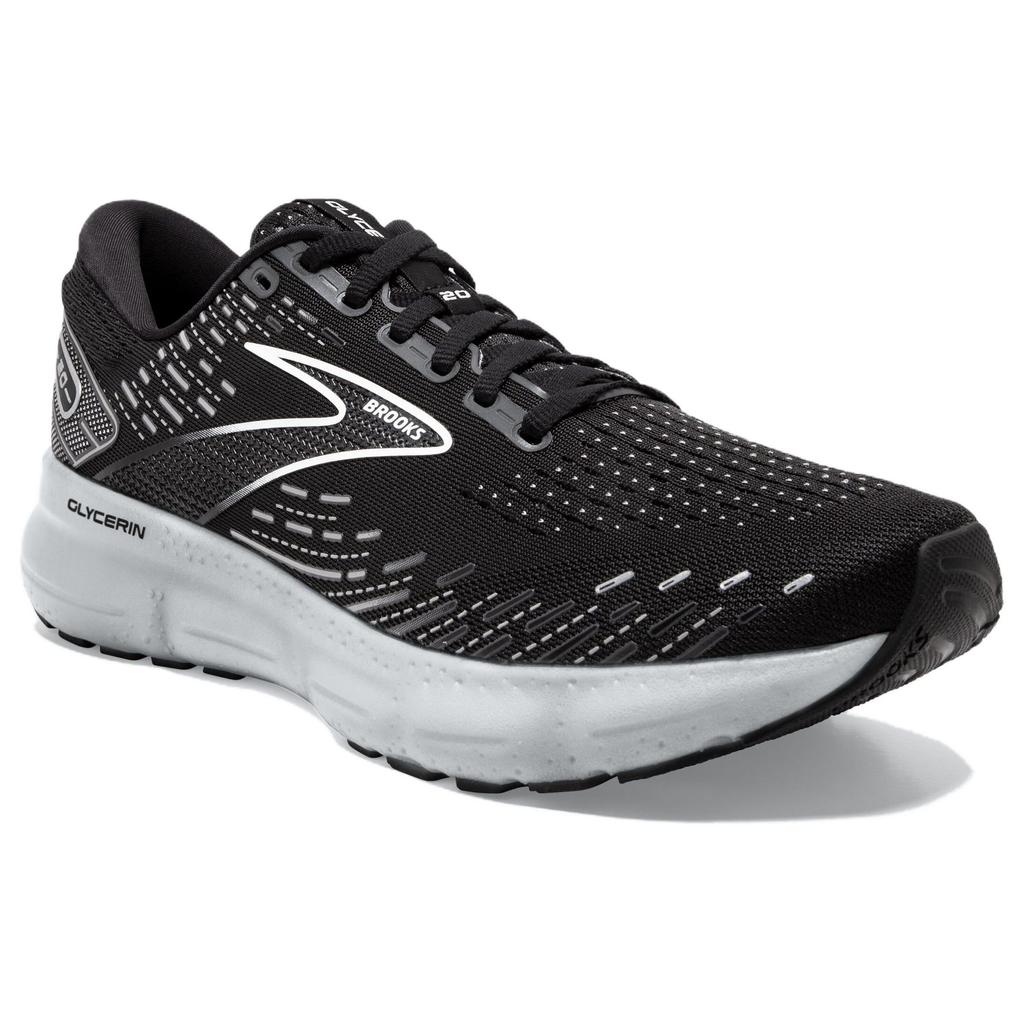 Brooks Glycerin 20 Black Alloy Men Sneakers White 110382-1D-059